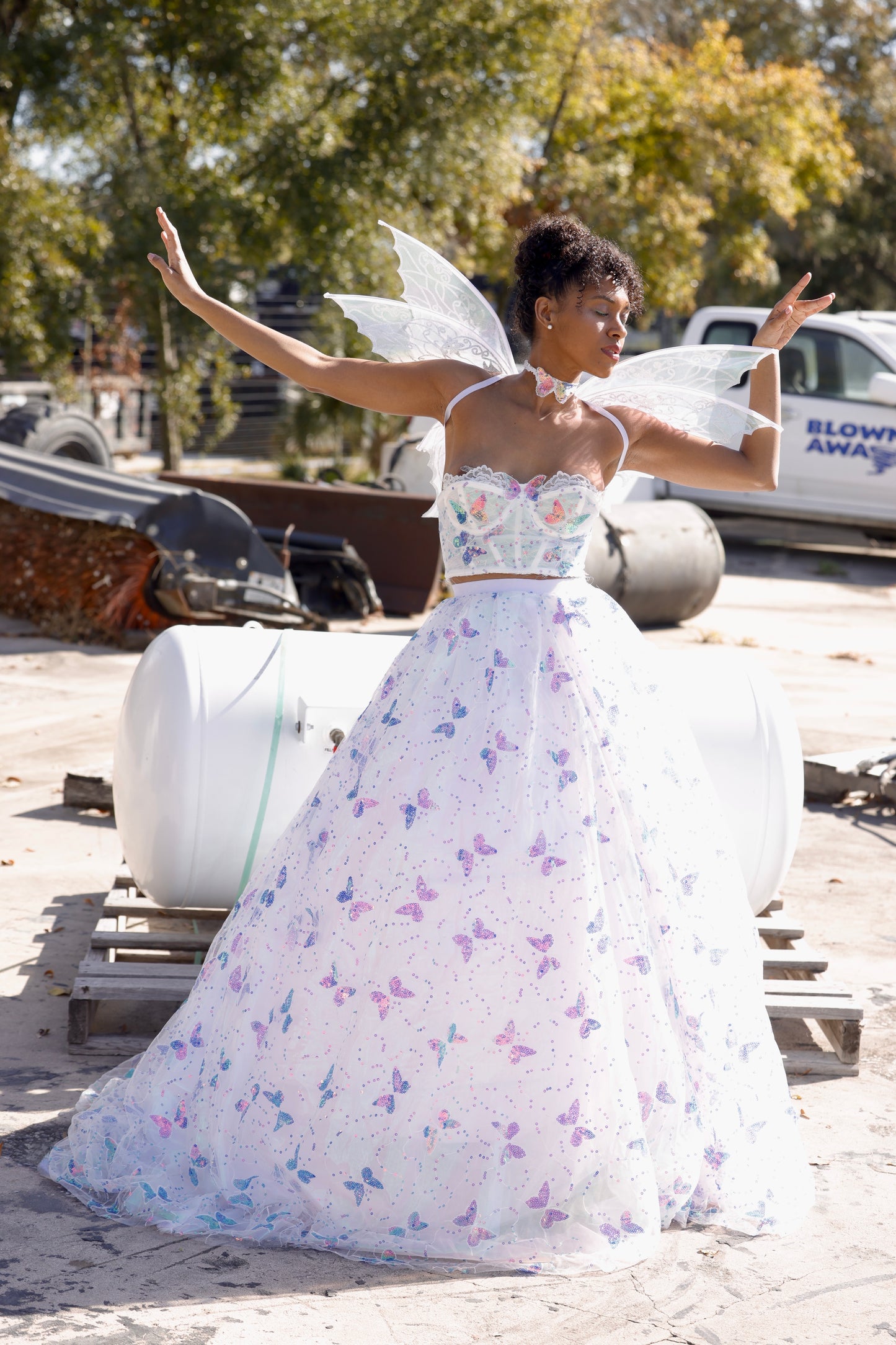 The Aurora – Iridescent Butterfly Ball Gown