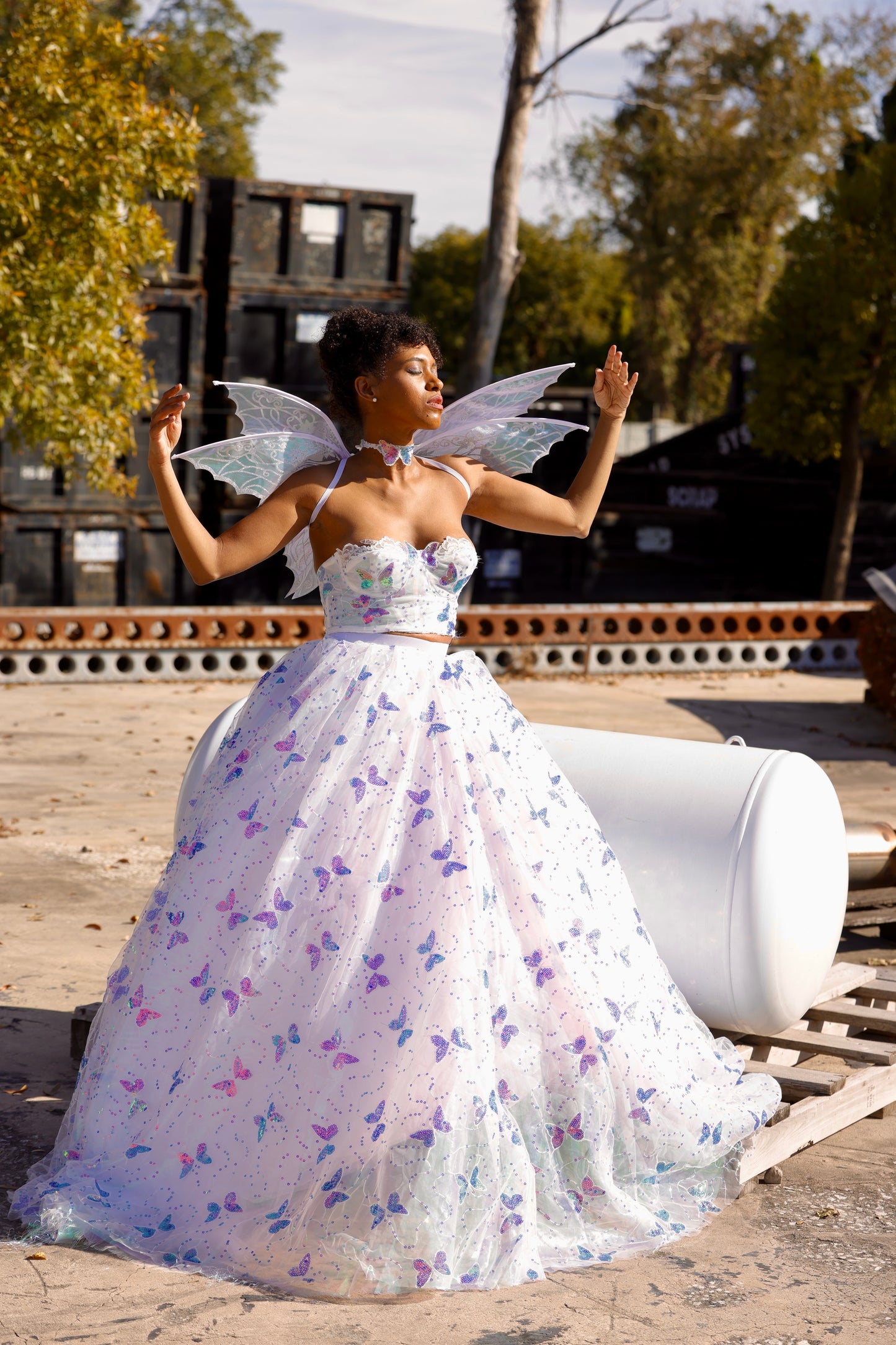 The Aurora – Iridescent Butterfly Ball Gown